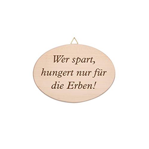 Brink Holzspielzeug Spruchbrett ''Wer spart hungert nur für die Erben'' – Lustige Wanddeko aus Ahornholz Brink Holzspielzeug Spruchbrett ''Wer spart hungert nur für die Erben'' – Lustige Wanddeko aus Ahornholz von Brink Holzspielzeug