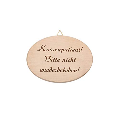 Brink Holzspielzeug Spruchschild aus Ahornholz Kassenpatient – Lustige Wanddeko für Zuhause Brink Holzspielzeug Spruchschild aus Ahornholz Kassenpatient – Lustige Wanddeko für Zuhause von Brink Holzspielzeug