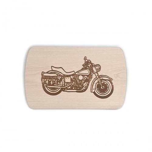 Frühstücksbrett Harley Motorrad personalisiertes Frühstücksbrett Vesperbrett Brotbrett Brotzeit von Brink Holzspielzeug
