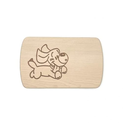 Frühstücksbrett Hund Frühstücksbrettchen personalisiertes Holzbrett Frühstücksbrett mit Namensgravur von Brink Holzspielzeug