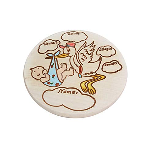 Geburtsbrett (blau) Personalisiertes Geburtsbrett aus Holz – Individuelles Andenken zur Geburt von Brink Holzspielzeug