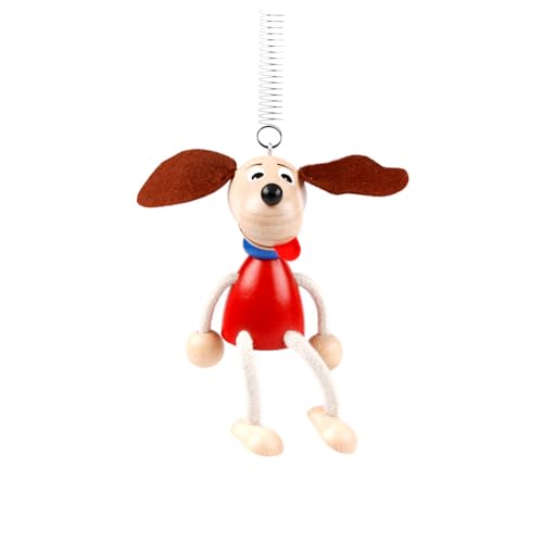 Schwingfigur Hund rot – Handgefertigte Dekoration aus Holz von Brink Holzspielzeug