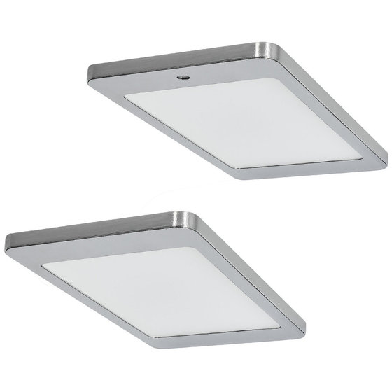 Brinkdöpke - 2er-Set LED Leuchte KYRA 2x4,8W, Edelstahl-Optik, 3500K warmweiß von Brinkdöpke