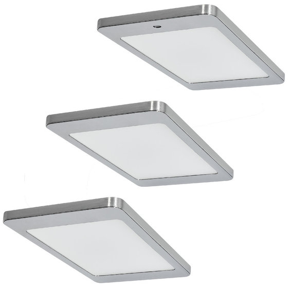 Brinkdöpke - 3er-Set LED Leuchte KYRA 3x4,8W, Edelstahl-Optik, 3500K warmweiß von Brinkdöpke