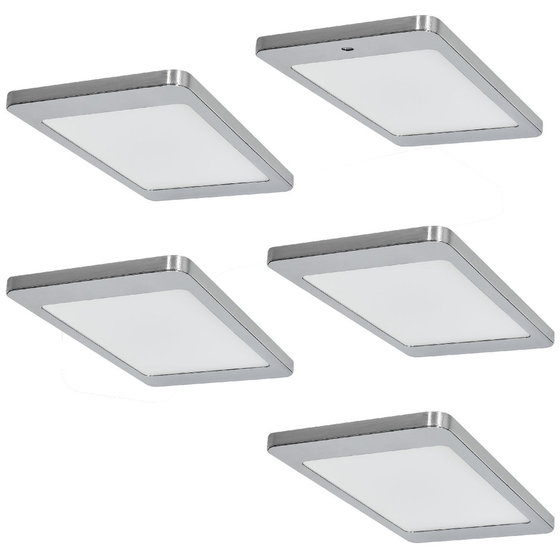 Brinkdöpke - 5er-Set LED Leuchte KYRA 5x4,8W, Edelstahl-Optik, 3500K warmweiß von Brinkdöpke