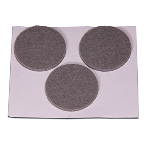Brinox B76080G gleiter aus synthetischem Filz, grau, Diámetro 42 mm, 3 Stück von Brinox
