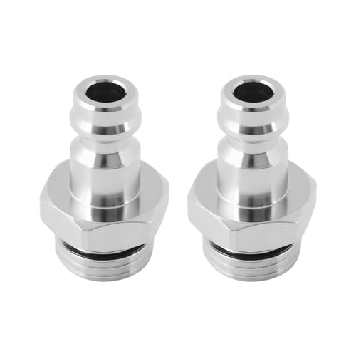 Briny River 2 Stück Druckluftstecker NW5 BA G1/4 Zoll Links Außengewinde Männlich Schnellanschlussstecker Kit Vernickelter Kupferstecker für Druckluftarmaturen von Briny River