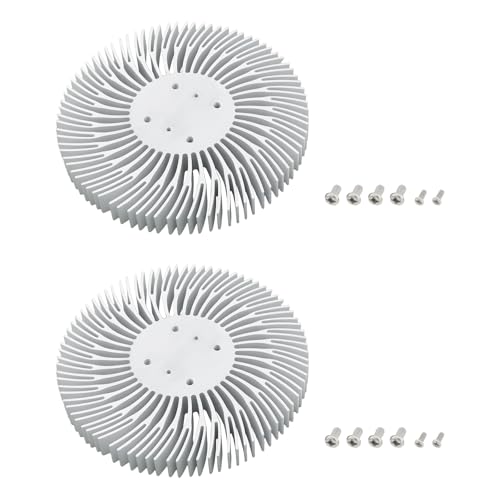 Briny River 2 Stücke 90mm X 10mm Runde Aluminium Kühlkörper Kühlung 10W LED Licht von Briny River