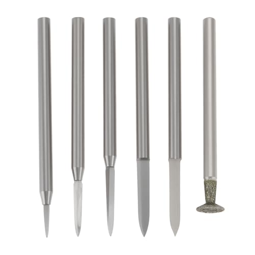 Briny River 6 Stück 0,3 cm Holzschnitzbohrer-Set, kompatibel mit Dremels Werkzeug, DIY-Gravur, Schleifmaschine, Drehwerkzeug Briny River 6 Stück 0,3 cm Holzschnitzbohrer-Set, kompatibel mit Dremels Werkzeug, DIY-Gravur, Schleifmaschine, Drehwerkzeug von Briny River