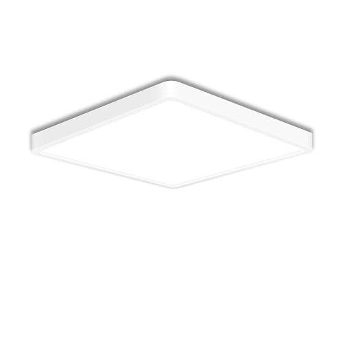 Brisplen LED Deckenleuchte 24W 23 cm Quadratische Badezimmer Lampe,Deckenlampe 5000K Natur Weiß Für Veranda Küche Balkon von Brisplen