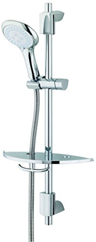 Bristan EVF KIT03 EVO C Handbrause, Duschkopf, mit Gumminoppen, verchromt, Ablage von Bristan