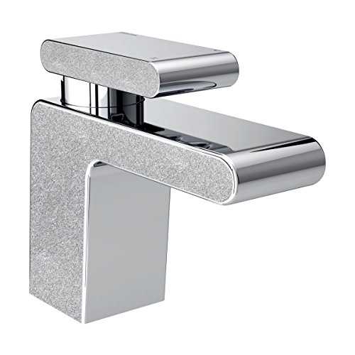 Bristan MPIV 1hbf SS Metallix Pivot 1 Loch Wanneneinlauf Silver Sparkle, chrom/silber von Bristan