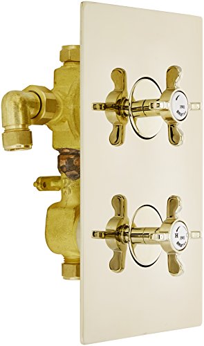 Bristan N2 shcvo G 1901 Einbauleuchte Thermostat Dual Control Dusche Ventil, gold von Bristan