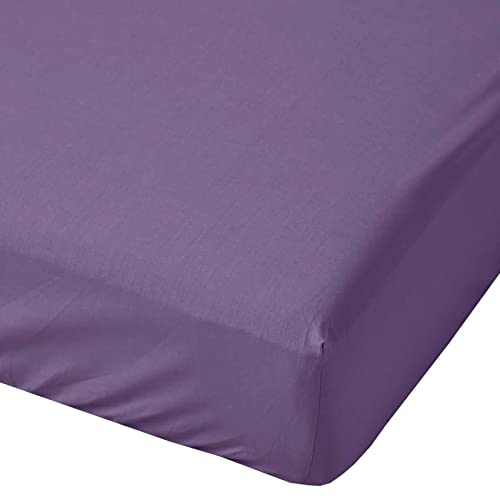 Brit Cotton Spannbettlaken aus 100% Baumwollmischgewebe, Kingsize-Bett, Lila von Brit Cotton