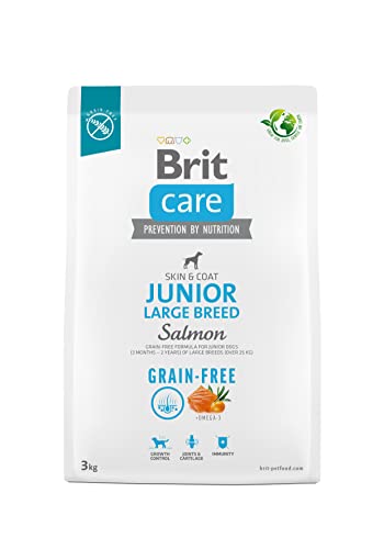 Dry food for young dog (3 months - 2 years) large breeds over 25 kg - Brit Care Dog Grain-Free Junior Large salmon 3kg von Brit