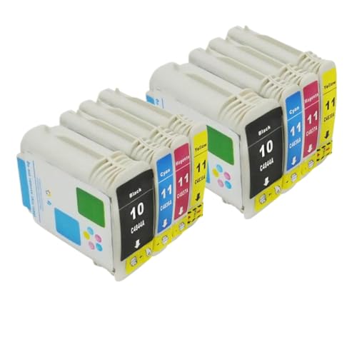 BritBolt 1Set kompatible Tintenpatronen für 10 11 DesignJet 110 100plus C4844A Tintenstrahl 2800DT 2800DTN -Drucker kompatibel mit 10 11 Universal Ersatzpatrone(2 Set) von BritBolt