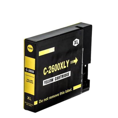 BritBolt Kompatibel mit 2600 PGI2600 PGI2600XL Universal Fit Ink Patrone für Maxify IB4060 MB5060 MB5160 MB5360 MB5460 Drucker -Drucker -Drittanbieter -Ersatz(1pcs Yellow) von BritBolt