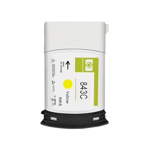 BritBolt Kompatibel mit 843C 843 Kompatible Tintenpatronen Universal Fit für pagewide XL 4000 4100 4500 5000 5100 Druckerersatz 400 ml/PC -Drittanbieter Austausch(1PC-400ML-Yellow) von BritBolt