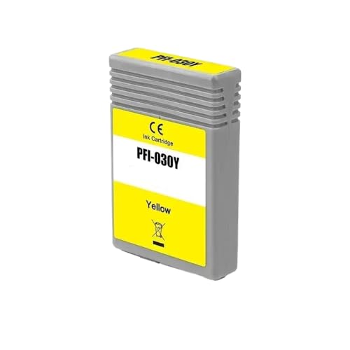 BritBolt Kompatibel mit PFI-030 PFI030 PFI 030 TA20 30 Vollpigment Ink Patrone Universal Fit für ImagePrograf TA-20 TA-30 TM-240 TM-340 Druckermodelle Dritter Austausch(Yellow) von BritBolt