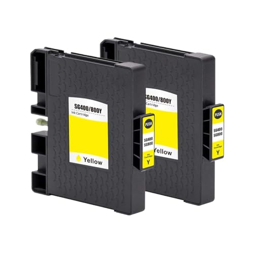 BritBolt Kompatibel mit Sawgrass SG400 Tintenpatronen Sublimation Ink SG400 SG800 für Sawgrass Sublijet HD Virtuoso SG400 SG800 Drucker Universal Fit Aftermarket Ersatz(2 PCS Yellow) von BritBolt