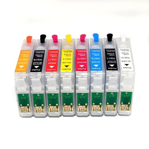 BritBolt Kompatibel mit Stylus Photo R1900 1900 Universal Fit Refill Ink Patrone mit ARC Chip Works mit T0870 T0879 Aftermarket -Austausch von BritBolt