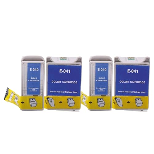 BritBolt Kompatibel mit T040 T041 Color Inkjet Ink Patrone Universal Fit für Stift C62 CX3200 Drucker Aftermarket -Austausch(2set 4pcs) von BritBolt