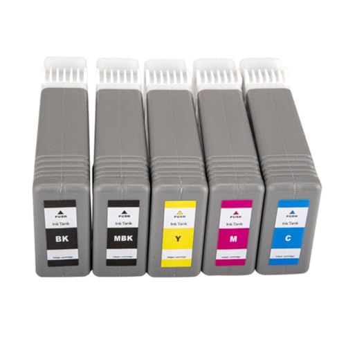 BritBolt Kompatible 130 ml Tintenpatrone mit Chip für IPF-670 IPF-680 IPF-685 IPF-770 IPF-780 PFI-107 PFI107 PFI 107 6 Teile Set Universal Fit Aftermarket Austausch(1MBK 1BK 1C 1M 1Y) von BritBolt