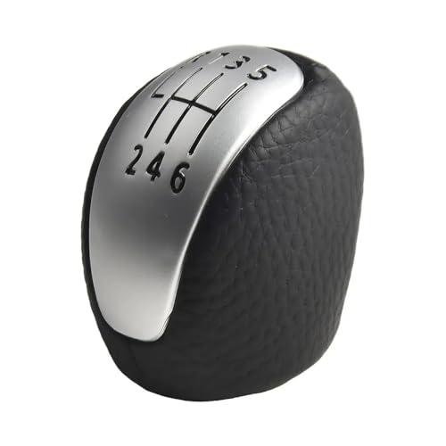 BritBolt Lederschaltschaltknauf -Schalthebel Hebel 6 Geschwindigkeit Schaltgetriebe kompatibel mit Laguna 3 III Coupé Ersatzgetriebe für Autos von BritBolt