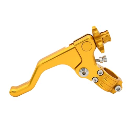 BritBolt Universal Motorcycle Short Stunt Kupplungshebel, kompatibel mit Excf XC XCF SX SXF TPI -Modelle 125 250 300 350 450 500 530(Gold) von BritBolt