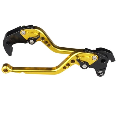 FMX650 FMX 650 2005-2006 Motorrad Einstellbare Kupplungsbremshebel kompatibel mit verschiedenen Modellen Bremsgriff Zubehör Griff(Long Gold) von BritBolt