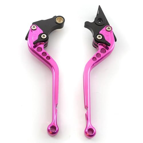 FMX650 FMX 650 2005-2006 Motorrad Einstellbare Kupplungsbremshebel kompatibel mit verschiedenen Modellen Bremsgriff Zubehör Griff(Long Pink) von BritBolt