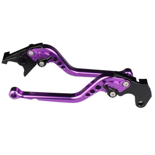 FMX650 FMX 650 2005-2006 Motorrad Einstellbare Kupplungsbremshebel kompatibel mit verschiedenen Modellen Bremsgriff Zubehör Griff(Long Purple) von BritBolt