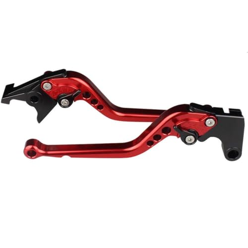 FMX650 FMX 650 2005-2006 Motorrad Einstellbare Kupplungsbremshebel kompatibel mit verschiedenen Modellen Bremsgriff Zubehör Griff(Long Red) von BritBolt