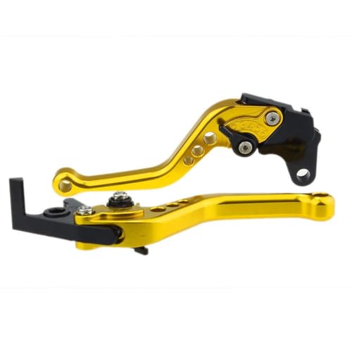FMX650 FMX 650 2005-2006 Motorrad Einstellbare Kupplungsbremshebel kompatibel mit verschiedenen Modellen Bremsgriff Zubehör Griff(Short Gold) von BritBolt