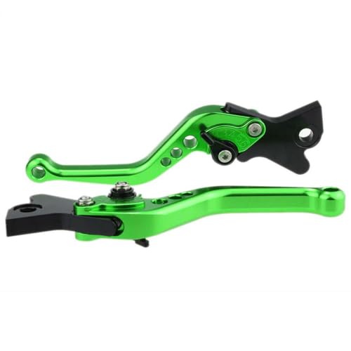 FMX650 FMX 650 2005-2006 Motorrad Einstellbare Kupplungsbremshebel kompatibel mit verschiedenen Modellen Bremsgriff Zubehör Griff(Short Green) von BritBolt