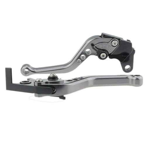 FMX650 FMX 650 2005-2006 Motorrad Einstellbare Kupplungsbremshebel kompatibel mit verschiedenen Modellen Bremsgriff Zubehör Griff(Short Grey) von BritBolt