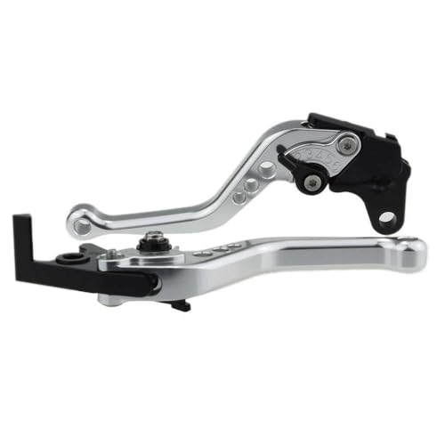 FMX650 FMX 650 2005-2006 Motorrad Einstellbare Kupplungsbremshebel kompatibel mit verschiedenen Modellen Bremsgriff Zubehör Griff(Short Silver) von BritBolt