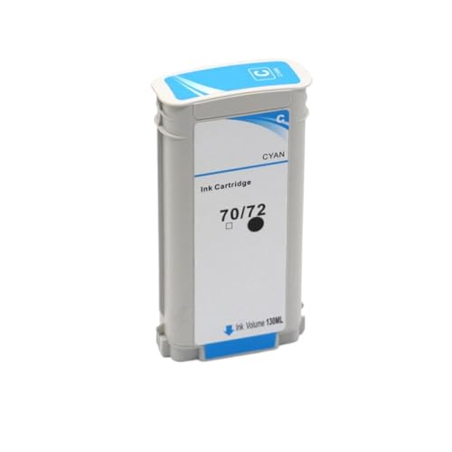 Kompatible 72 6 Farbe 130 ml Universal Tintenpatronen mit Chips mit 72 Designjet T610 T770 T795 T1100 T1120 T1200 T1300 T2300 Ersatz für Dritte(C) von BritBolt
