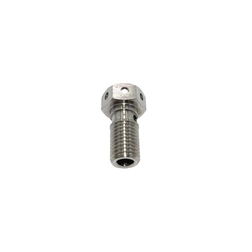 M10x1 25 Titanbolzen für Hydraulikschlauch -Rohrmutscheibenscheibenbremsbremsbremsblecher Röhrchen Fixes Schrauben Motorradteile mit Standardbremssystemen kompatibel(Original (1 Pcs)) von BritBolt