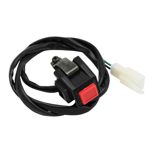 Universeller Motorrad -ATV -Lenker -Schalter Off Starter Kill Taste kompatibel mit den meisten Straßenrädern(Red) von BritBolt