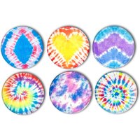 Tie Dye Magnet Set - 6-Teiliges Glas Magnete 1 ""Runde Mädchen Dekor Teenager Kühlschrankmagnete Geschenk Für Sie""" von BritMaeOfficial