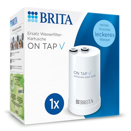 BRITA Filterkartusche ON TAP V für ON TAP Wasserfilter für den Wasserhahn (4 Monate) – Ersatzkartusche reduziert kleine Partikel, Metalle & geschmacksbeeinträchtigende Stoffe von BRITA