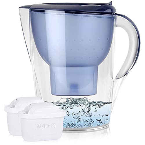 BRITA Marella XL 3,5L Wasserfilter Blau inkl. 2x Maxtra+ Kartuschen von Brita