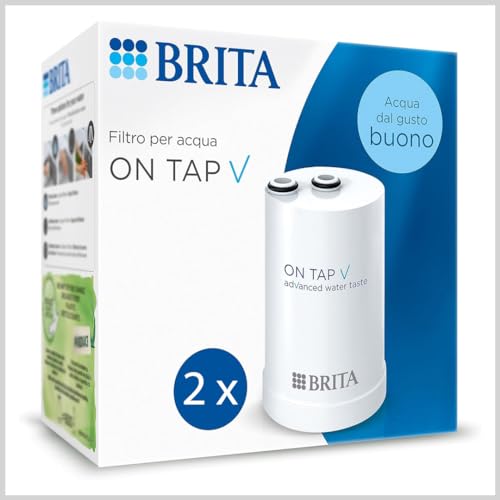 BRITA ON TAP V (600 L) 2 x Wasserfilterkartuschen – für nachhaltiges Wasser mit gutem Geschmack, reduziert Mikropartikel, PFAS, Schwermetalle und andere geschmacksverändernde Substanzen von Brita