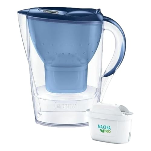 BRITA Marella Cool Filterkaraffe, 2,4 l, Blau, inkl. 1 Filterkartusche MAXTRA PRO ALL-IN-1; Größe 2.4 von BRITA