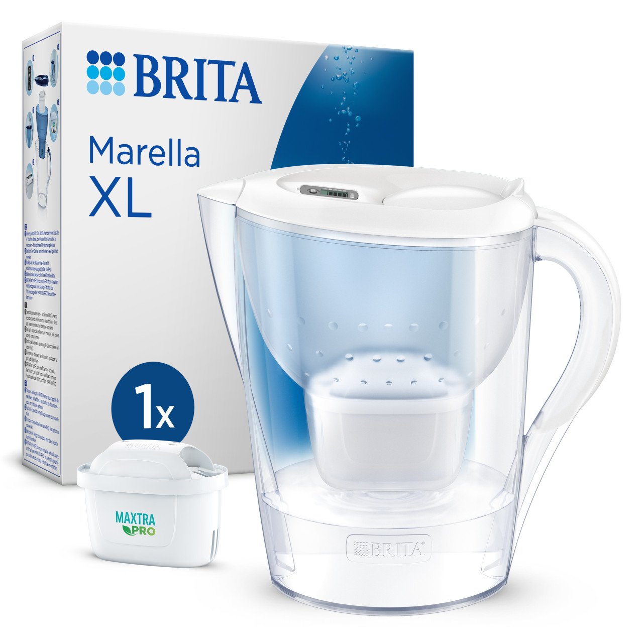 Brita Wasserfilter-Kanne Marella XXL weiß 3,5 l Füllmenge Brita Wasserfilter-Kanne Marella XXL weiß 3,5 l Füllmenge von Brita