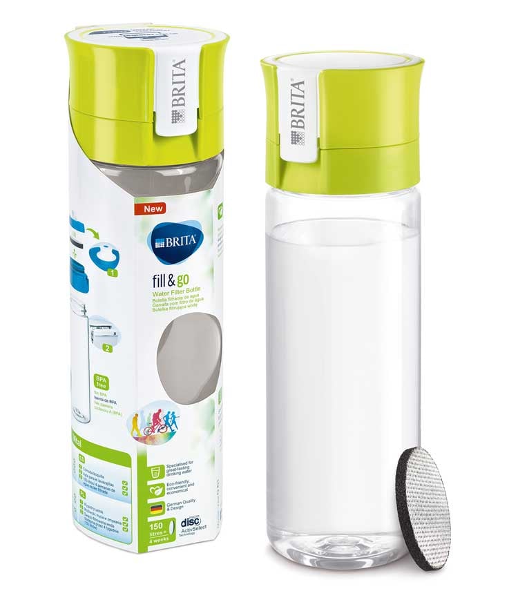 Brita Wasserfilter-Flasche fill & go Vital limone 600 ml Füllmenge Brita Wasserfilter-Flasche fill & go Vital limone 600 ml Füllmenge von Brita