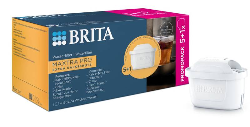 Brita Wasserfilterkartuschen MAXTRA PRO Extra Kalkschutz 5er Pack + 1 gratis von Brita