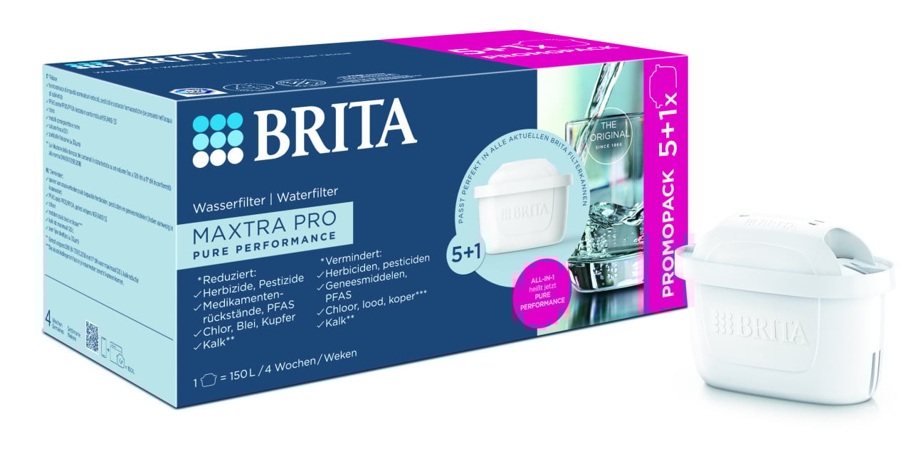 Brita Wasserfilterkartuschen MAXTRA PRO Pure Performance All-IN-1 5er Pack + 1 gratis Brita Wasserfilterkartuschen MAXTRA PRO Pure Performance All-IN-1 5er Pack + 1 gratis von Brita