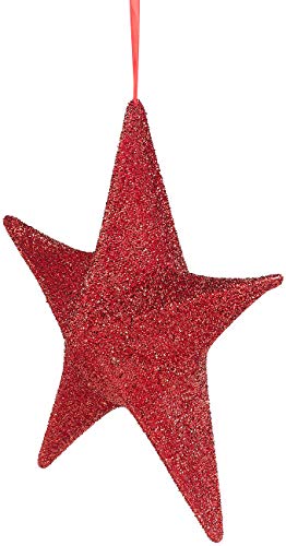Britesta Weihnachtschmuck: Faltbarer XL-Weihnachtsstern zum Aufhängen, rot glitzernd, Ø 40 cm (Weihnachtssterne zum Aufhängen, Adventsstern, Weihnachten) von Britesta